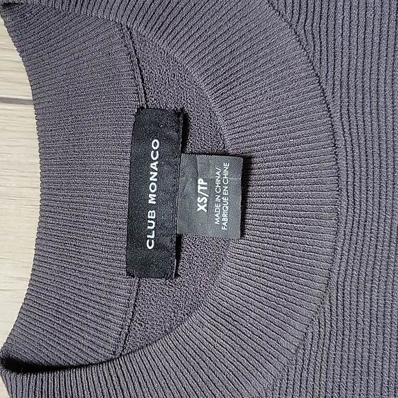 Club Monaco Women's Ribbed Gray Dress Size XS - Picture 6 of 10